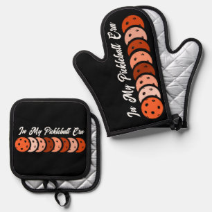 Ensemble De Gant De Cuisine Et De Manique À l'ère de mon Pickleball - Orange Vibes Design