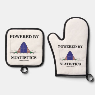 Ensemble De Gant De Cuisine Et De Manique Alimenté Par Statistiques Bell Courbe Stats Humour