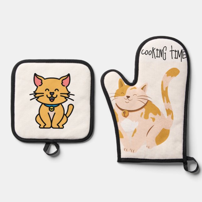 Ensemble De Gant De Cuisine Et De Manique apron (Recto)