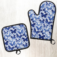 Aquarelle papillon bleu et blanc