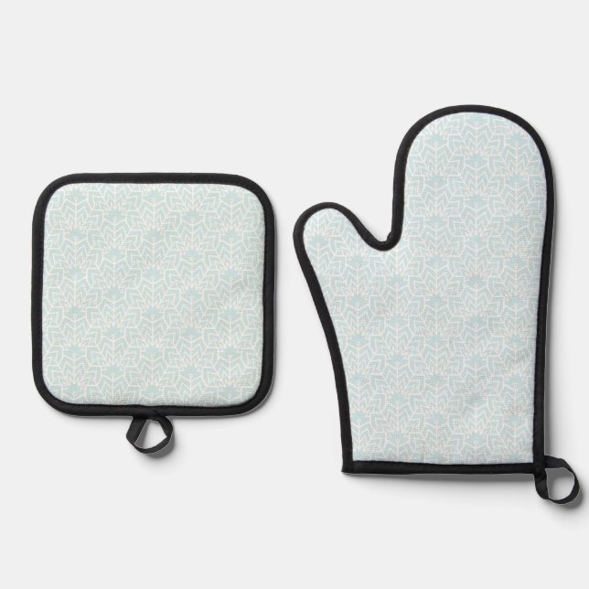 Ensemble De Gant De Cuisine Et De Manique Arches de glace (Recto)