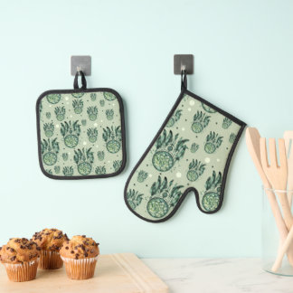 Ensemble De Gant De Cuisine Et De Manique Attrape-rêve vert Nœud celtique