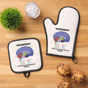Ensemble De Gant De Cuisine Et De Manique Avertissement ! Intervention cognitive nécessaire