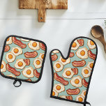 Ensemble De Gant De Cuisine Et De Manique Bacon et oeufs<br><div class="desc">Cette conception peut être personnalisée en choisissant l'option Modifier la conception. Vous pouvez également transférer sur d'autres objets. Contactez-moi à l'adresse colorflowcreations@gmail.com ou utilisez l'option conversation en haut de la page si vous souhaitez avoir cette conception sur un autre produit ou si vous avez besoin d'aide pour cette conception. Je...</div>