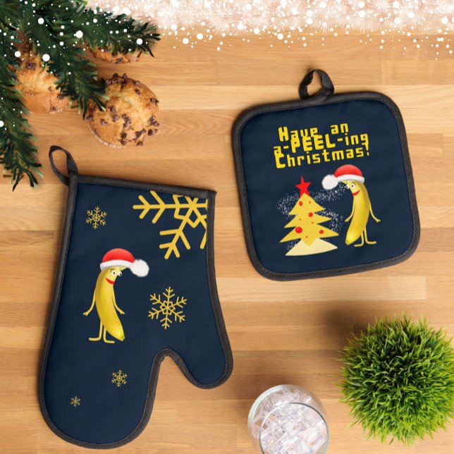 Ensemble De Gant De Cuisine Et De Manique banane de Noël (Créateur téléchargé)