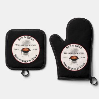 Ensemble De Gant De Cuisine Et De Manique Barre et grill Barbecue Grill Master
