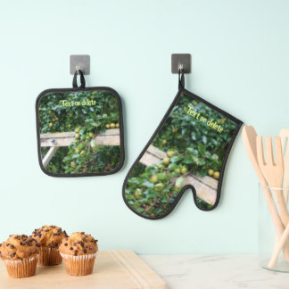 Ensemble De Gant De Cuisine Et De Manique Bartlett Poires Sur Arbre Personnalisé
