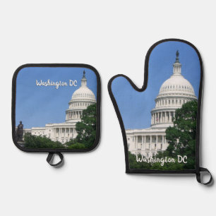 Ensemble De Gant De Cuisine Et De Manique Bâtiment du Capitole à Washington DC