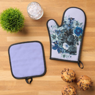 ENSEMBLE DE GANT DE CUISINE ET DE MANIQUE BLUE REVERIE