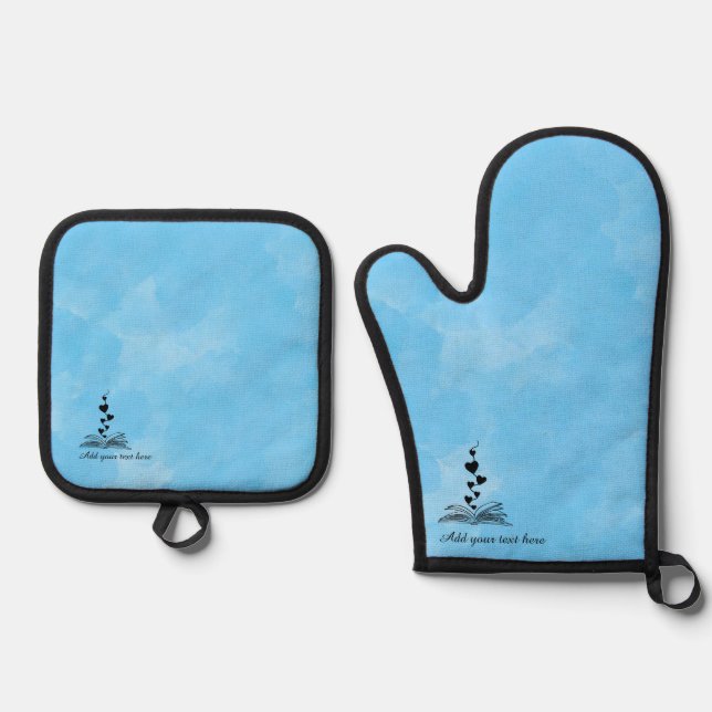 Ensemble De Gant De Cuisine Et De Manique Book Lover Kitchen Oven Mitt (Recto)