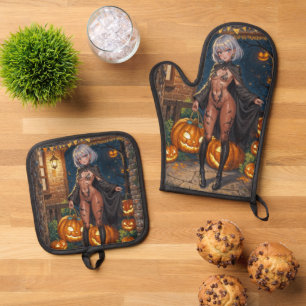 Ensemble De Gant De Cuisine Et De Manique Brave Halloween Fille Trick or Treat Body Painting