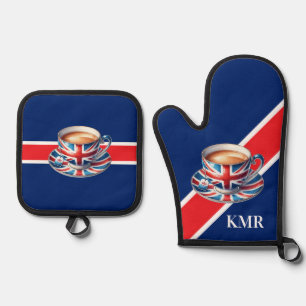Ensemble De Gant De Cuisine Et De Manique British Flag Apesthétique anglais Teup