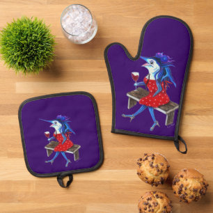 Ensemble De Gant De Cuisine Et De Manique Cabernet Trixie