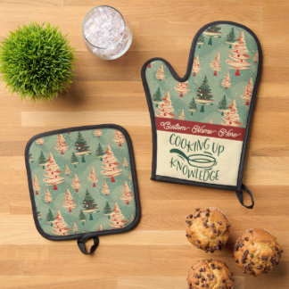 Ensemble De Gant De Cuisine Et De Manique Cadeau de l'enseignant de Noël personnalisé