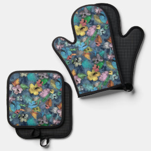 Ensemble De Gant De Cuisine Et De Manique Cadeau d'électricien - Mens Oven Mitt - Impression