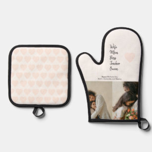 Ensemble De Gant De Cuisine Et De Manique Cadeau pour maman, chef, enseignant ou femme -