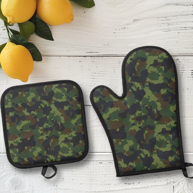 Ensemble De Gant De Cuisine Et De Manique Camouflage Camo Armée militaire (Créateur téléchargé)