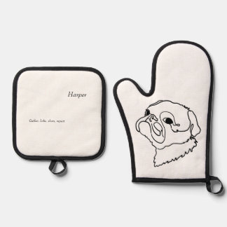 Ensemble De Gant De Cuisine Et De Manique Carlin d'art en ligne personnalisable