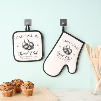 Ensemble De Gant De Cuisine Et De Manique Carpe Allium Social Club -