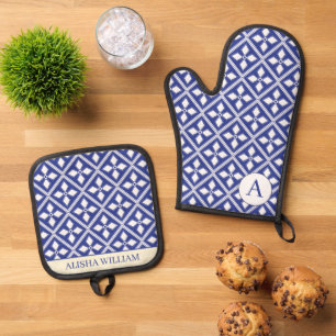Ensemble De Gant De Cuisine Et De Manique Carrelage marocain Motif moderne Custom