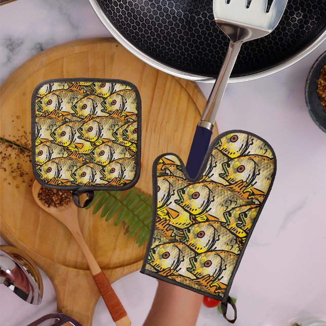 Ensemble De Gant De Cuisine Et De Manique Catch of the Day (St. Andrew) (Créateur téléchargé)