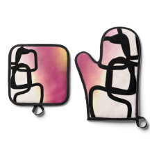 Chaîne de blocage : Abstrait rose, jaune, noir et