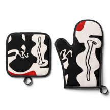 Chambre de décalage : Noir, Blanc et Rouge Abstrai