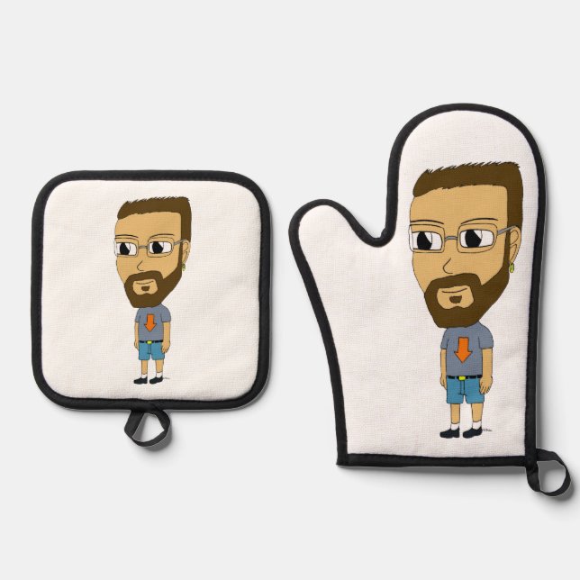 Ensemble De Gant De Cuisine Et De Manique chibi (Recto)
