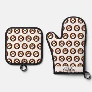 Ensemble De Gant De Cuisine Et De Manique Chien customisé Mitt - Mettez votre chien mignon s