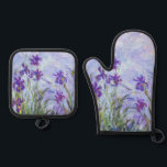Ensemble De Gant De Cuisine Et De Manique Claude Monet - Lilac Irises / Iris Mauves<br><div class="desc">Lilac Irises / Iris Mauves - Claude Monet, 1914-1917</div>
