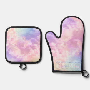 Ensemble De Gant De Cuisine Et De Manique Cloud Neuf Four Mitt & Pot Holder Set - Rainbow Pa