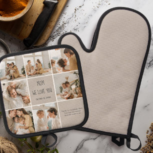 Ensemble De Gant De Cuisine Et De Manique Collage Photo Maman We Love You
