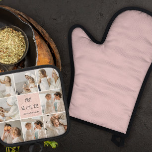 Ensemble De Gant De Cuisine Et De Manique Collage Photo Maman We Love You Best Mother Cadeau