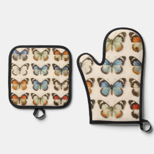 Ensemble De Gant De Cuisine Et De Manique Collection de spécimens de papillons vintage