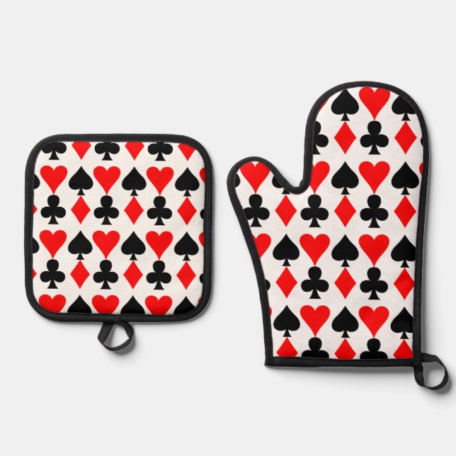 Ensemble De Gant De Cuisine Et De Manique Conception de cartes (Recto)