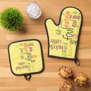 Ensemble De Gant De Cuisine Et De Manique Courtside Chic Dribble, Dish, Dazzle : Basketball