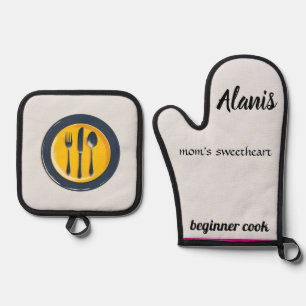 Ensemble De Gant De Cuisine Et De Manique Cuisinier débutant chéri d'Alanis maman