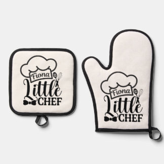 Ensemble De Gant De Cuisine Et De Manique Custom name Oven Mitt & Pot Holder Set