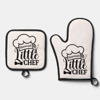 Ensemble De Gant De Cuisine Et De Manique Custom name Oven Mitt & Pot Holder Set