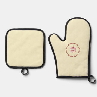 Ensemble De Gant De Cuisine Et De Manique Cute Oven Mitt & Pot Holder Set