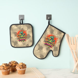Ensemble De Gant De Cuisine Et De Manique Délice Dragon Cheesy