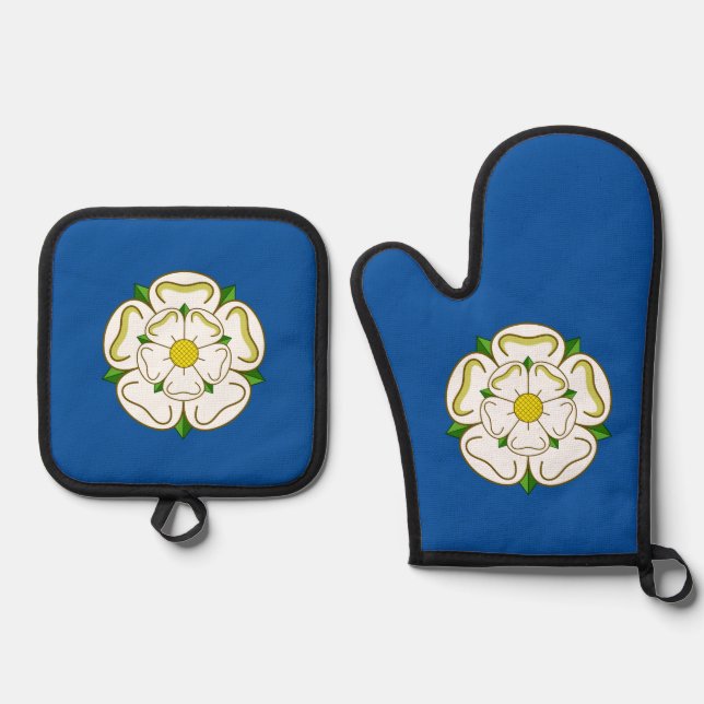 Ensemble De Gant De Cuisine Et De Manique Drapeau du Yorkshire (Recto)