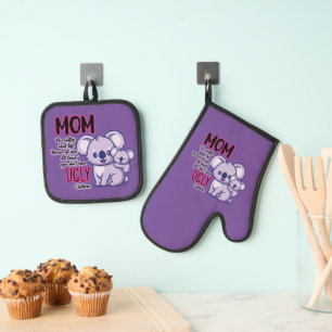 Ensemble De Gant De Cuisine Et De Manique Drôle Koala Oear Maman Peu Importe Ce Que La Vie J