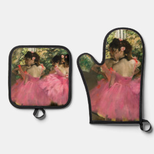 Ensemble De Gant De Cuisine Et De Manique Edgar Degas - Danseuses en rose