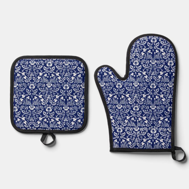 Ensemble De Gant De Cuisine Et De Manique Eyebright, William Morris (Recto)
