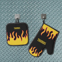 Flammes Jaune, Rouge et Noir Personnalisées