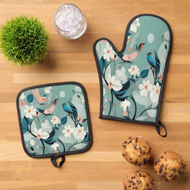 Ensemble De Gant De Cuisine Et De Manique Fontus (Fontus Oven Mitt & Pot Holder Set
)