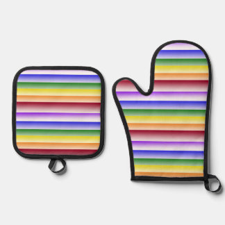 Ensemble De Gant De Cuisine Et De Manique Four Rainbow Pride