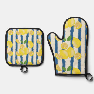 Ensemble De Gant De Cuisine Et De Manique Gant de cuisine et manche à pot à motif sans coutu