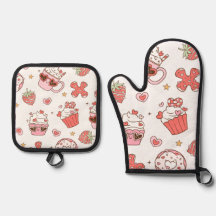 Gants de cuisine et dessous de plat Kawaii Sweet T